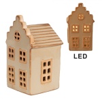 DOMEK PORCELANOWY LED Home Decor Beżowy Clayre & Eef