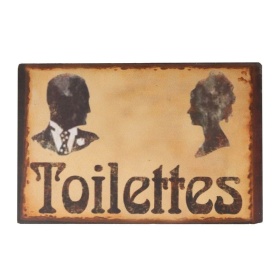 TABLICZKA Toilettes Vintage Antic Line