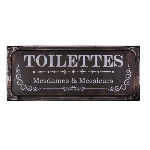 TABLICZKA DO TOALETY Toilettes Femme Homme Antic Line